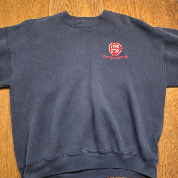 Vintage Video Stop Video Superstores Crewneck Sweatshirt Fruit of the Loom XL - Picture 2 of 9